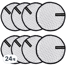 모던감 3D 망사 무흠집 위생 수세미 화이트, 1개입, 24개