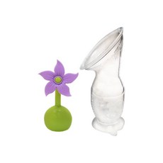 haakaa 第二代真空吸力集乳器 新手媽媽簡配組, 100%食品級矽膠, 含小花瓶塞, 紫色, 1組