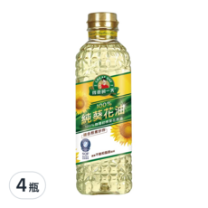得意的一天 100%純葵花油，精選歐洲葵花籽，無添加人工及化學添加物，發煙點超過220℃, 1L, 4瓶