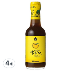 기꼬만 폰즈 유즈카, 250ml, 4개