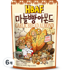 바프 마늘빵 아몬드, 120g, 6개