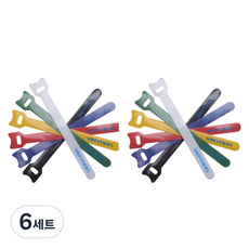 벤션 케이블 탈부착 타이밴드 6종 세트, 6세트