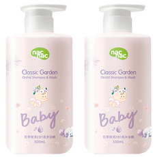 nac nac 花萃保濕2合1洗沐浴精, 500ml, 2瓶