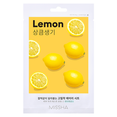 미샤 에어리 밀착 시트마스크 레몬, 1개입, 1개
