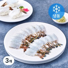 청미새우 초밥용 (냉동), 3개, 120g(20미)