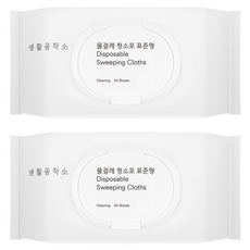생활공작소 물걸레 청소포 24매, 2개 2개
