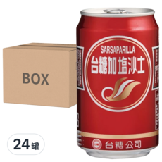 台糖 加鹽沙士, 清涼解渴, 泡沫細膩持久, 330毫升x24罐, 330ml, 24罐