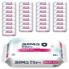 Kleenex 舒潔 安全濕紙巾, 單色, 20張, 60個