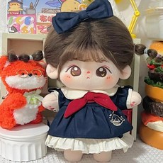 Mokadol鯨魚連身裙棉花娃娃衣服 4件組 20cm, 1套, 海軍藍