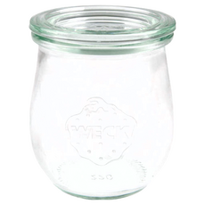 WECK 玻璃罐附蓋 Weck762, 220ml, 附配件, 德國製Tulip Jar玻璃罐 6x6x8cm/S, 玻璃罐x1個, 玻璃蓋x1個, 1個