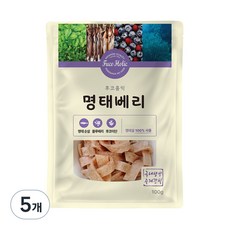 후코홀릭 강아지 건조 간식, 명태 + 블루베리 혼합맛, 100g, 5개 - 후코아이