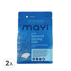 Mayi 土耳其天然噴泉粗鹽500g,2入組-天然日曬結晶，料理好幫手, 500g, 2入