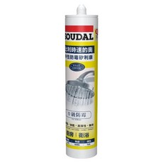 SOUDAL 速的奧 中性廚衛防霉矽利康, 0級防霉, 適用於廚房、衛浴, 1條