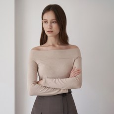 르네제이 여성용 Off Shoulder Long Sleeve T Shirt