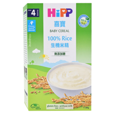 HiPP 喜寶 BABY CEREAL 100% Rice 生機米精, 歐洲原裝進口, 穀物含量高達99.9%, 無添加糖, 200g, 1盒