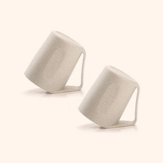 THE ZAKKA 側立式粉彩漱口杯, 象牙白, 2個