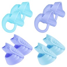 WISEDAY 幼兒鉛筆書寫矯正握筆器 大象 2入+貓頭鷹 2入組, 藍色, 2組