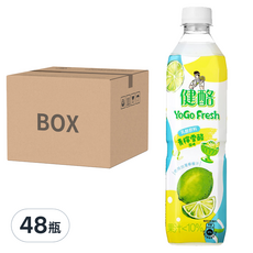金車健酪 乳酸飲料 青檸雪酪 580ml*48瓶 (量販包) - 清爽乳酸風味，台灣在地檸檬原汁