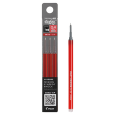 PILOT 百樂 FRIXION 新極灰摩擦筆替芯 0.4mm 紅色 LFRF-143-R (3支入) 魔擦筆替芯, 3支