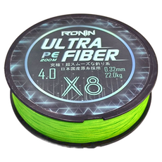RONiN 獵漁人 ULTRA FIBER X8 PE線, 200M, 高品質8編PE線, 日本原絲, 1個