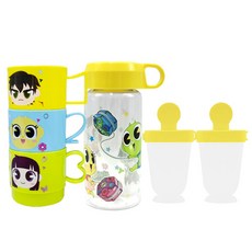 신비아파트 르번 키즈보틀 + 간식컵 3p + 아이스바 2p 세트, 혼합색상, 1세트