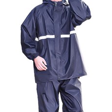 卓乾 休閒防雨套裝，防水矽膠層，反光條設計, 1組