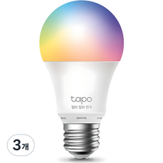 타포 스마트 Wi-Fi 멀티 컬러 전구 8.7W L530E, 기타색, 3개