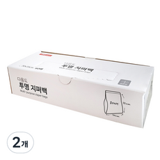 생활을그리다 다용도 투명 지퍼백, 특대(XL), 80개입, 2개