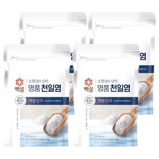 백설 오천년의 신비 가는입자 천일염, 250g, 4개