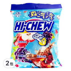 MORINAGA 森永 HI-CHEW 嗨啾汽水軟糖, 汽水綜合, Q彈不膩, 90g, 2包