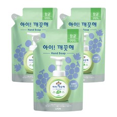 아이깨끗해 핸드워시 리필용 450ml 청포도향, 3개