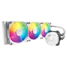 COOLER MASTER 酷碼 MasterLiquid 240L Core ARGB White CPU散熱器 無ARGB控制器, 白色, 1個