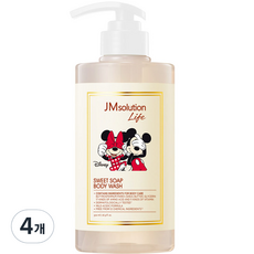 제이엠솔루션 라이프 디즈니 스위트 소프 바디 워시 스위트 머스크향, 4개, 500ml