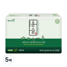 예지미인 윤슬 팬티라이너, 롱, 40개입, 5개
