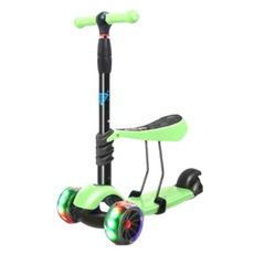 Jane&Nini Toy 2合1兒童滑板車 室內滑步車，2-14歲適用，鋁合金+ABS塑料, 綠色, 1台