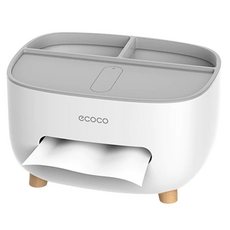 ecoco 意可可 桌面四腳面紙盒 E2009 PP/ABS材質, 灰色
