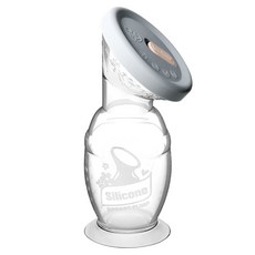 Haakaa 新手媽咪二件組 集乳瓶 + 蓋 真空集乳器+矽膠防塵灰蓋 150ml, 透明 + 灰色, 1組