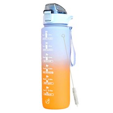 Pocoi 一日水上運動吸管水瓶, 藍色 橘色, 1L