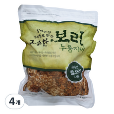 엄마손맛 우리쌀로 만든 구수한 보리누룽지야, 1kg, 4개