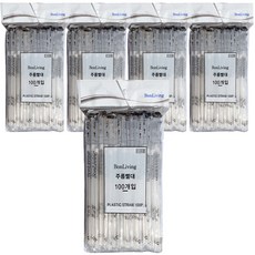 본리빙 개별포장 일회용 주름빨대, 100개입, 5개