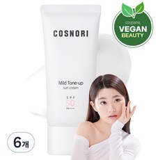 코스노리 마일드 톤업 선크림 SPF50+ PA++++, 50ml, 6개