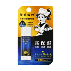MENTHOLATUM 曼秀雷敦 深層保濕潤唇膏, 持久保濕 減少唇紋 維他命E成分 橢圓形設計, 無香料, 4.5g, 1支