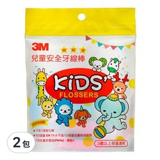 3M 兒童安全牙線棒 超細滑 3歲以上, 38支, 2包