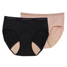 한나센스 미디데일리 생리팬티 2종 세트, 2XL, 2개입, 1세트, Black, Beige
