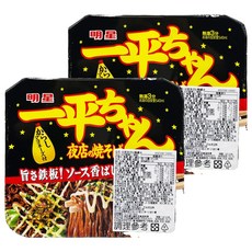 明星食品 一平 夜店炒麵 日式醬汁風味 速食麵, 2入