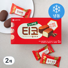 롯데웰푸드 티코 밀크초코 아이스크림 (냉동), 34ml, 15개입, 2개 510ml, 4개