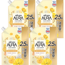 아우라 초고농축 섬유유연제 미드나잇골드 리필, 1.7L, 4개 1.7L, 4개