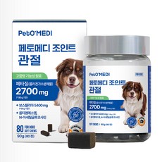 페토메디 강아지 관절영양제 동물임상원료 페타질 2700mg 보스웰리아 5400mg, 80정, 뼈/관절강화, 1개