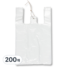 애니돌 손잡이 마트 비닐봉투 유백, 200개, 27L 200개, 27L
