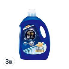 熊寶貝 柔軟護衣精竹萃淨味, 48小時 究極消臭, 3L, 3瓶